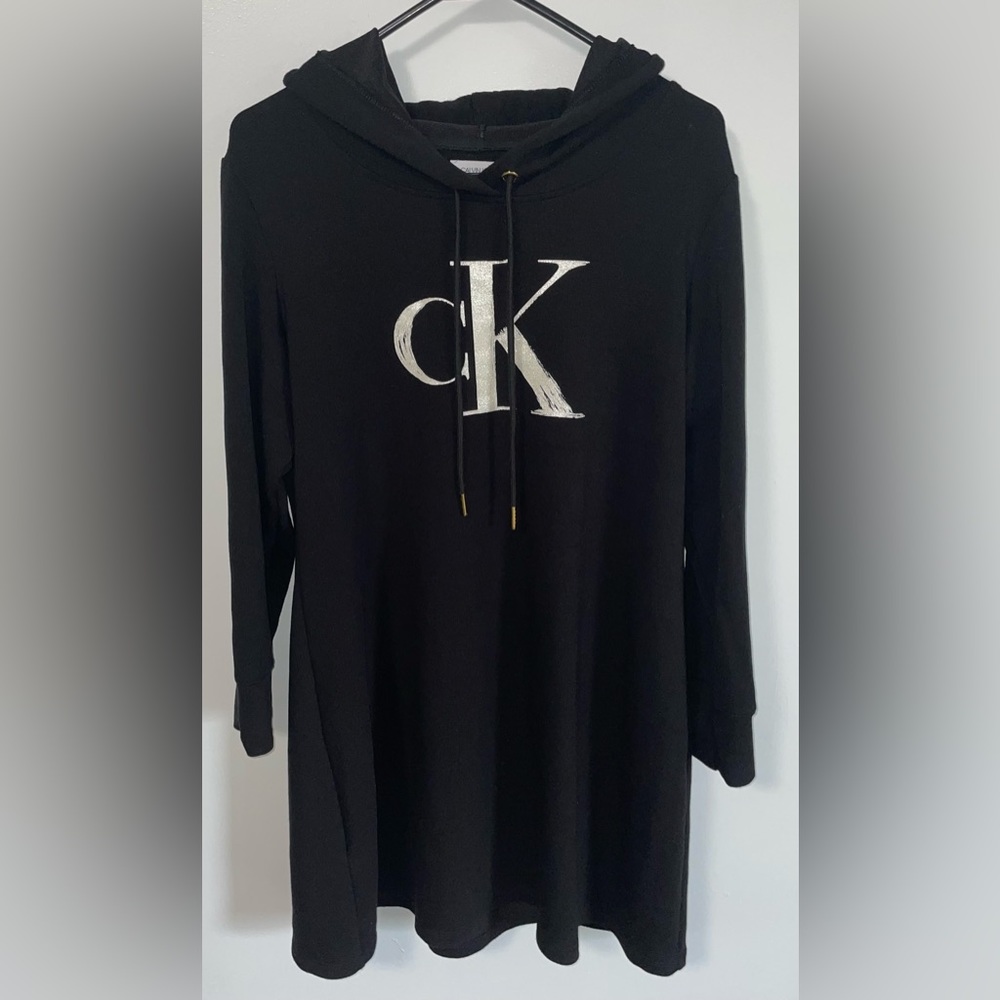 Calvin Klein Hooded Dress Black Size XL